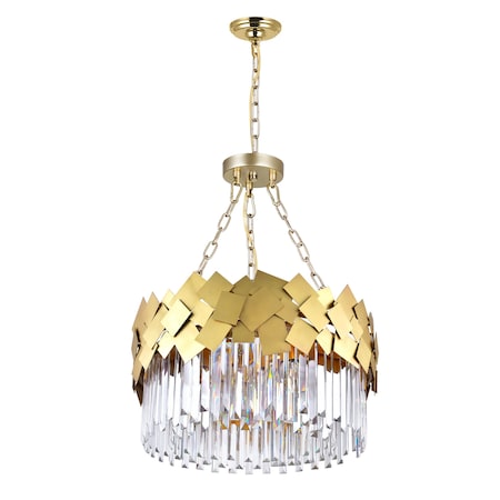Cwi Lighting Panache 6 Light Down Chandelier With Medallion Gold Finish 1100P24-6-169